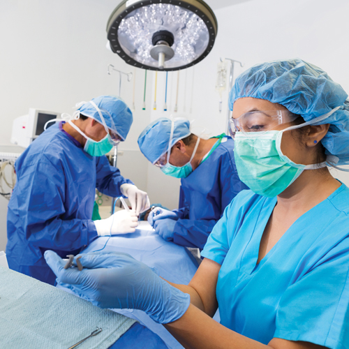 Healthcare Professionals during surgery