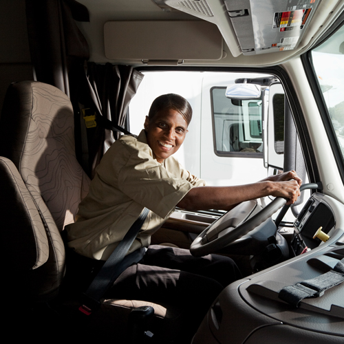 Woman in CDL Truck