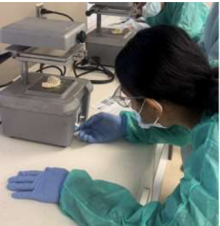Dental Assisting Student working in the lab